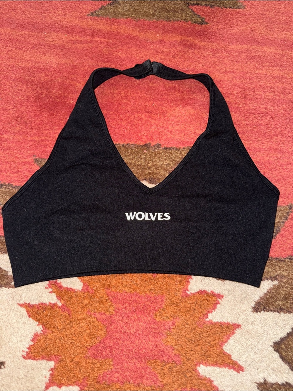 Wolves halter sports bra